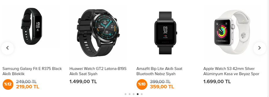 Teknosa giyilebilir teknoloji seçenekleri