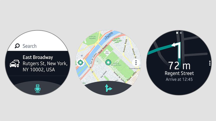 Samsung Galaxy Watch üzerinde navigasyon uygulaması